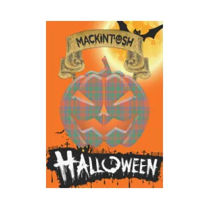MacKintosh Ancient Tartan Jack O' Lantern Garden Flag / Halloween Home Decor NN6