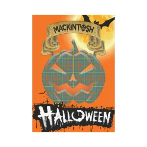 MacKintosh Hunting Ancient Tartan Jack O' Lantern Garden Flag / Halloween Home Decor NN6