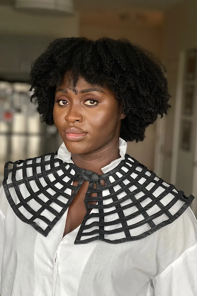 Noire Black Ankara Cape