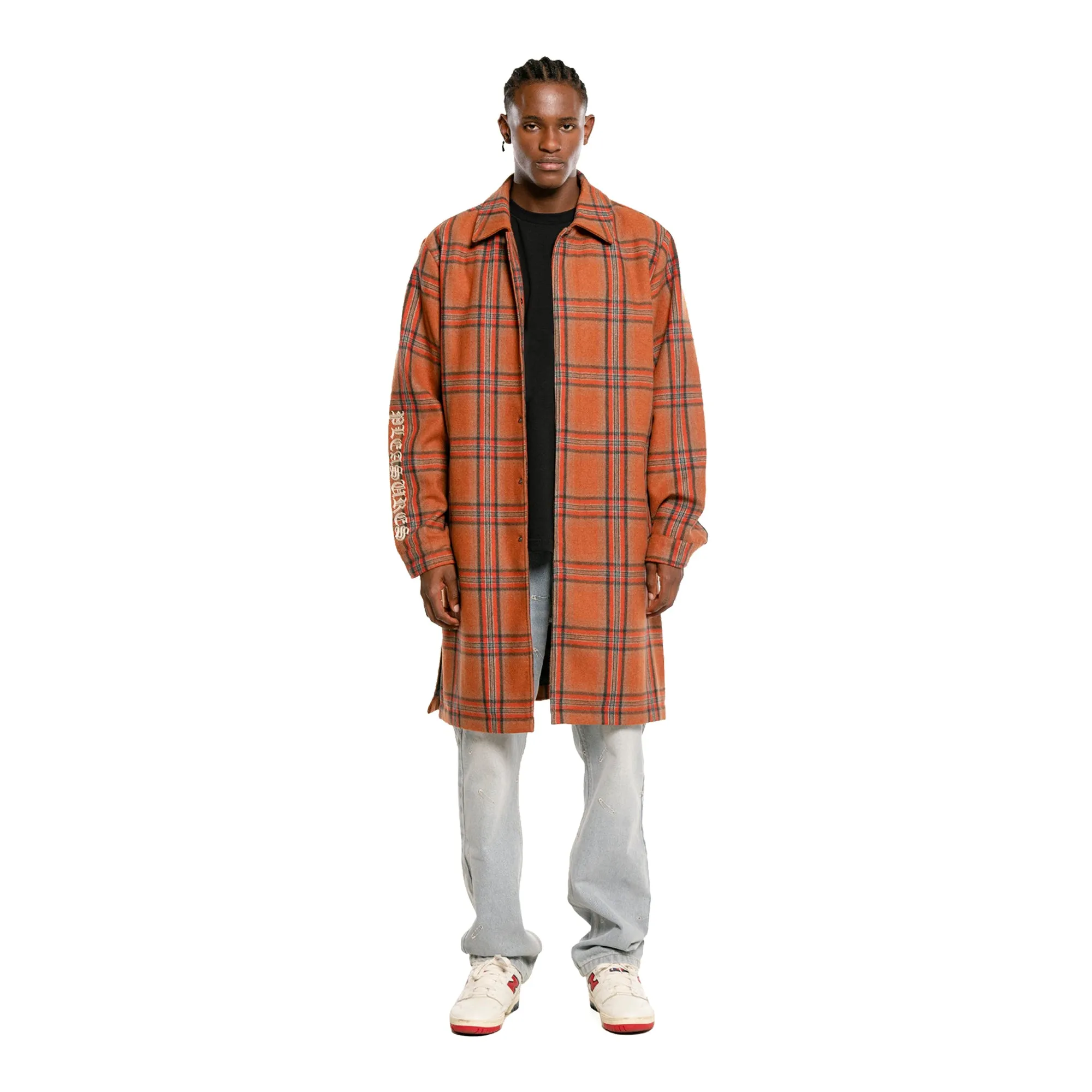 Pleasures Mens Soul Plaid Trench