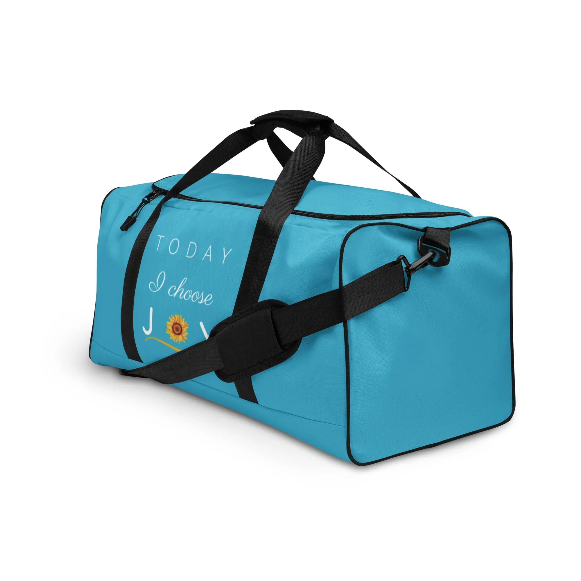 "Today I Choose Joy" Duffle Bag (Aqua)
