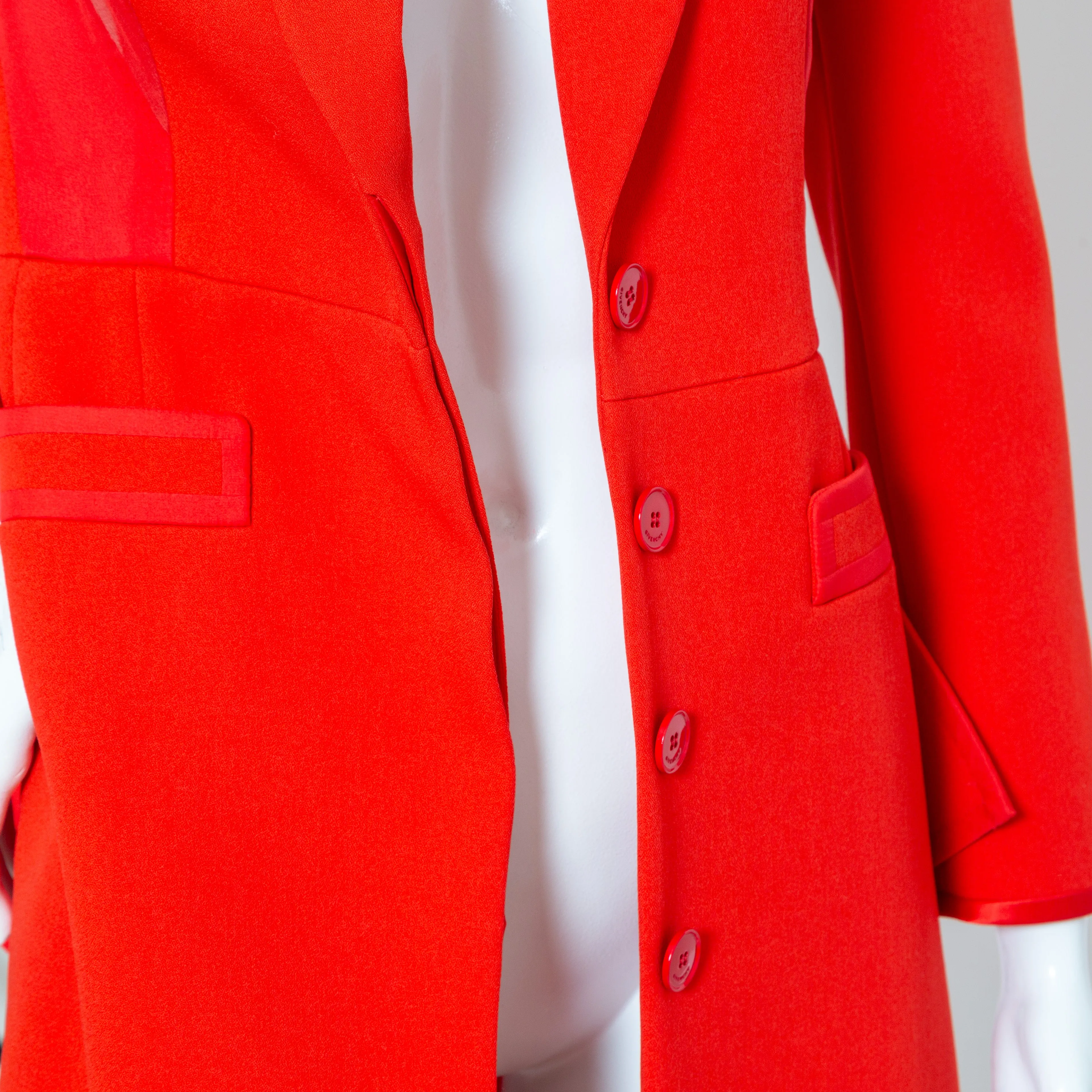 Red Wool Peplum Jacket