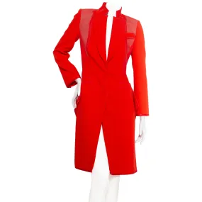Red Wool Peplum Jacket