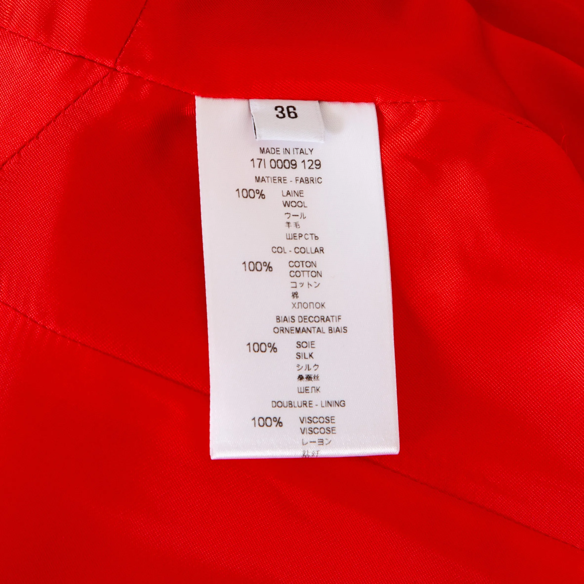 Red Wool Peplum Jacket
