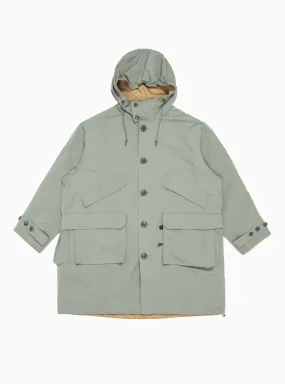 Light Grey & Camel Reversible Tech Mil Overcoat - Optimized for E-commerce