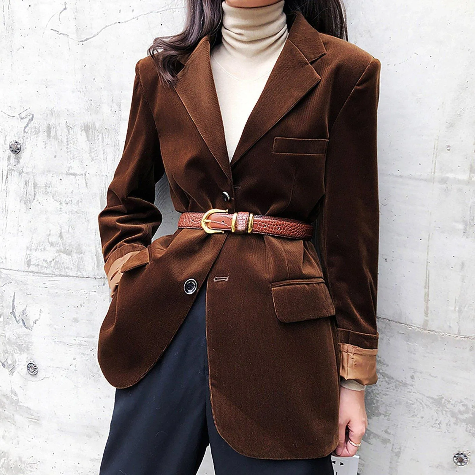Velvet Cozy Long Sleeve Blazer