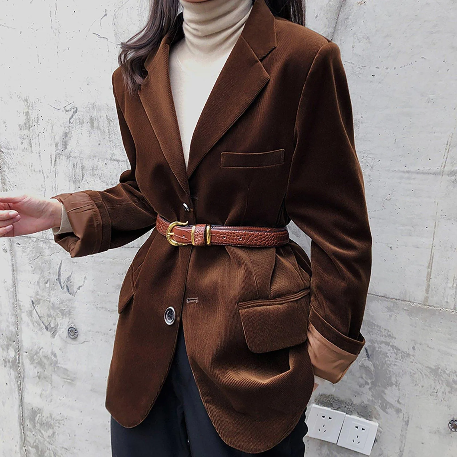 Velvet Cozy Long Sleeve Blazer